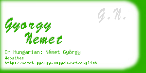 gyorgy nemet business card