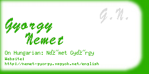 gyorgy nemet business card